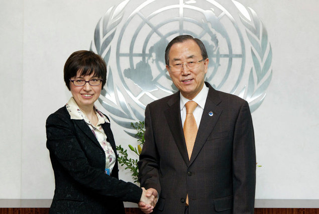 С секретарем ООН