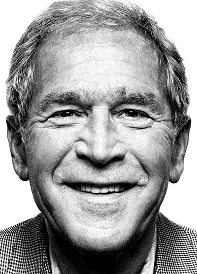 Гога Буш-младший тупил только когда говорил от себя, а по бумажке он умел говорить красиво