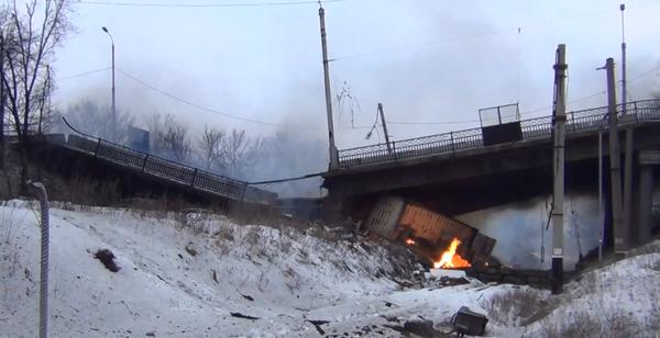 Взорванный Путиловский мост, еще один удар по инфрастуктуре