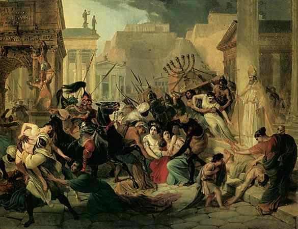 Варвары-вандалы разрушают Рим