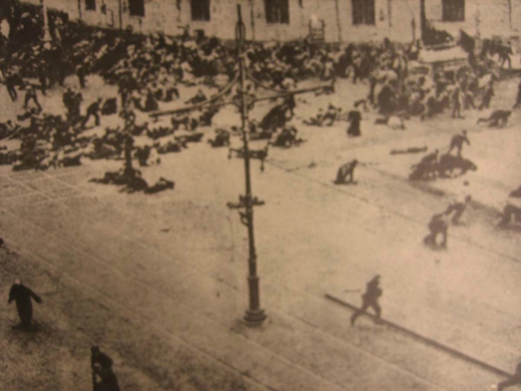 Разгон июльского выступления рабочих в 1917 году