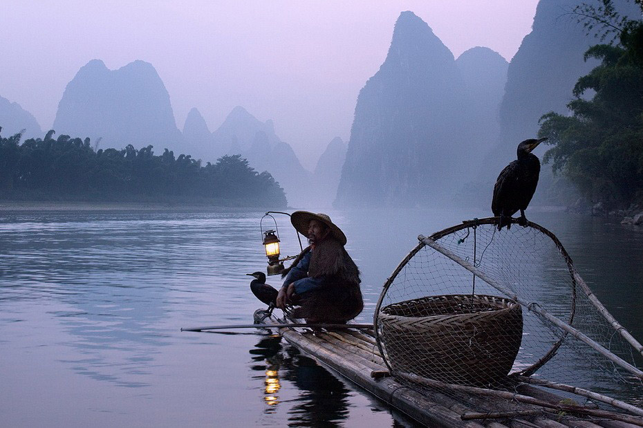 Ловля рыбы с бакланом в современной Китае